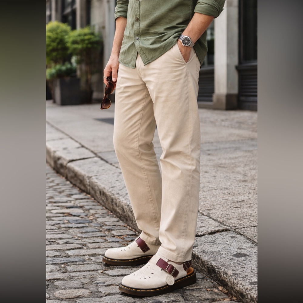 NWT Dr. Martens Jorge Desert Oasis Suede Slingback Mules light Fawn/ Tan Sz 11